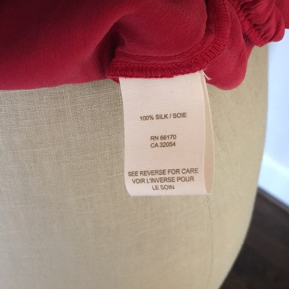 Free People red silk and lace top - Picture 4 of 4